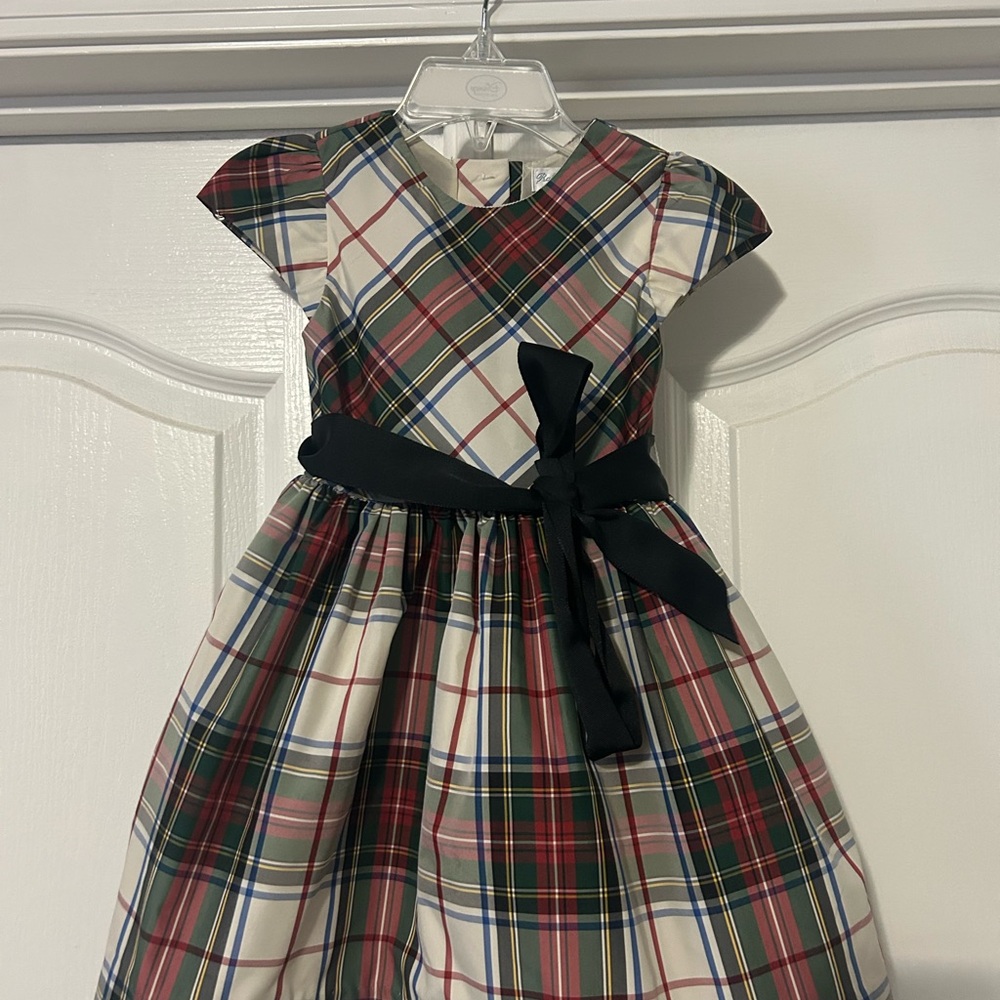 Polo by Ralph Lauren Plaid Dress with Black Bow